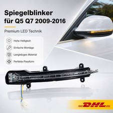 Linker LED Blinkereinsatz Außenspiegel für Audi Q5 Q7 09-16 OE 4L0949101A/C