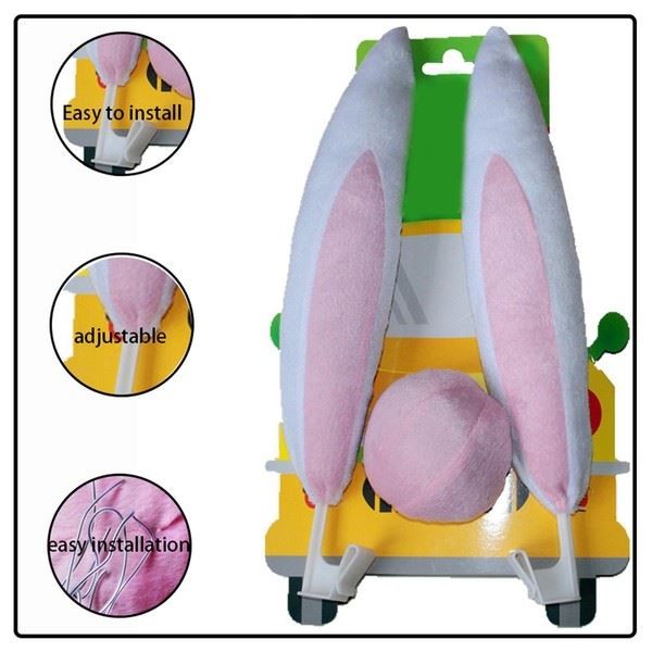 Car Decoration Accessory Hasenohren Set Nase Einfache Montage-image