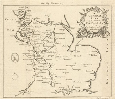 Ein Generalplan der verschiedenen Kanäle in der... Gentleman's Magazine 1773