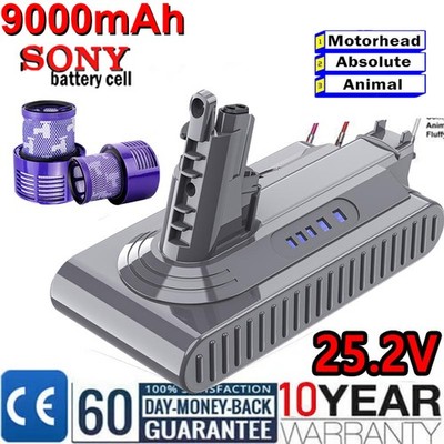 9000mAh Für Dyson V10 Animal Absolute SV12 Akku Motorhead Fluffy 8.0Ah Batterie