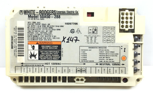 White Rodgers 50A50-288 Furnace Control Circuit Board 10207706 crack! used #X147