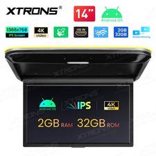 14 Inch Android Roof Monitor Flip Down Screen HDMI WiFi for Ford Chevy Chrysler