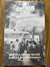 1978 "A Chorus Line" Playbill Seattle Opera House Program Vintage Musical