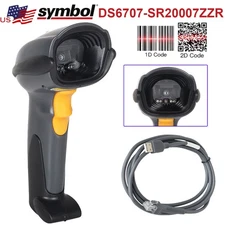 Symbol Zebra Motorola Handheld Barcode Scanner DS6707-SR20007ZZR USB Kit+Cable