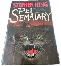 STEPHEN KING Pet Sematary 1983 Gutter Code Y4 Doubleday HBDJ Near FINE / VG DJ