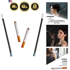 2 Long Cigarette Holders  2 Fake Puff Cigarettes with Smoke for Halloween Ac...
