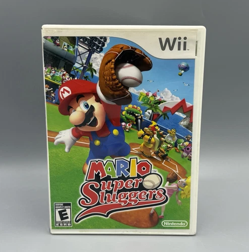Mario Super Sluggers (Wii, 2008) CIB Complete with Manual Tested and Working