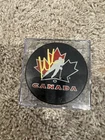 Martin Brodeur Signed Team Canada Puck Autograph NHL New Jersey Devils HOF &Case