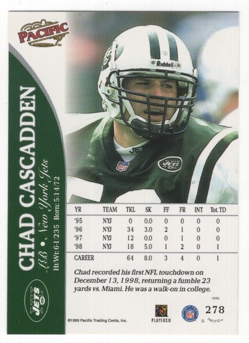 1999 Pacific Football Set Break - Cards #226-450 Pt.2 - 第 79/373 張圖片