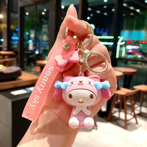 Anime Kuromi Keychain Cute Cartoon Key 3D Doll Toys Bag Pendant Game Gift - Picture 54 of 258