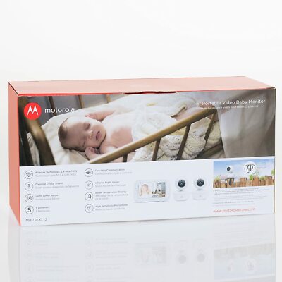 Motorola MBP36XL-2 Portable Video Baby Monitor u0026amp; Power Cables | eBay