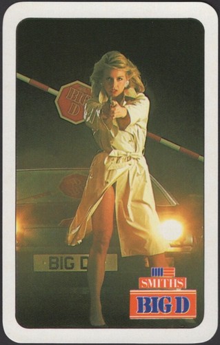 Playing Cards Single Card Old Vintage * BIG D PEANUTS Advertising PIN UP GIRL F - Picture 2 of 3