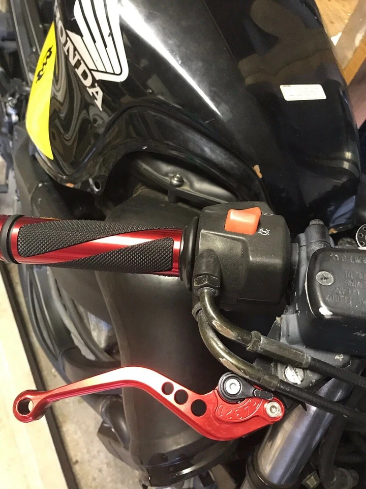 For Yamaha V-Star 650 Custom 1998-2016 CNC Short Long Brake Clutch Levers Grips - Image 3 of 4