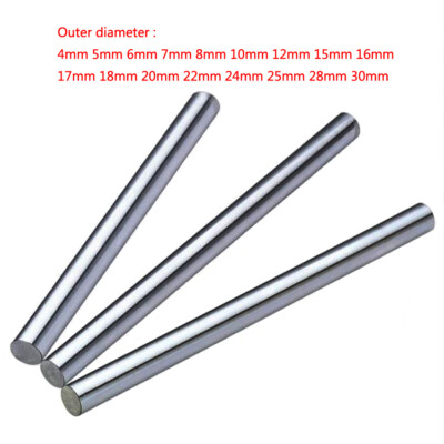 Chromed Steel Cylinder Rod CNC Linear Rail Bar Shaft Optical Axis OD 4mm to 30mm