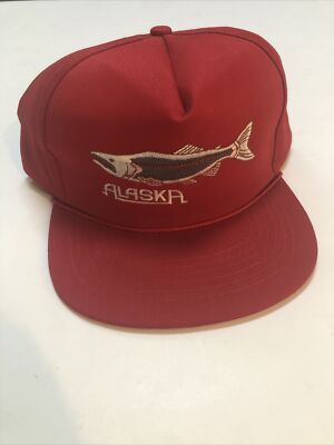 Vintage IAAC Alaska King Salmon Trucker Hat Fly Fishing Rope 80's ...