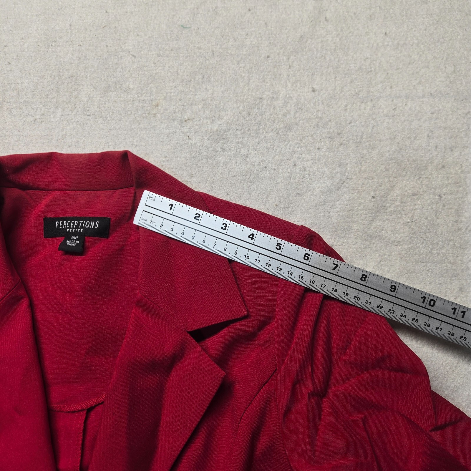 Perceptions Solid Red Coat Jacket Dress Casual Bu… - image 9