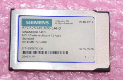 Siemens Sinumerik 840 D NCU Systemsoftware 12 Axis / 8 MB   6FC5250-6BX30-5AH0