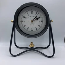 2018 English Electric Clock Company Mantel Clock Metal Grey Reproduction 
