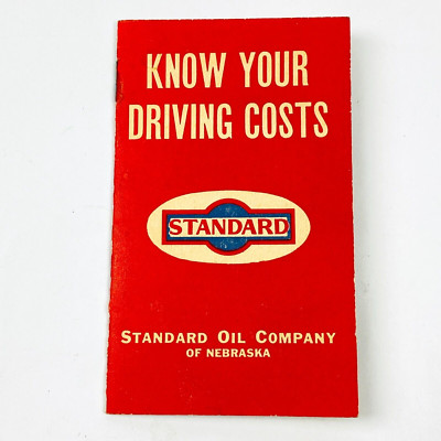Standard Oil Nebraska Driving Costs Record Booklet Oil Gas Mileage Vintage
