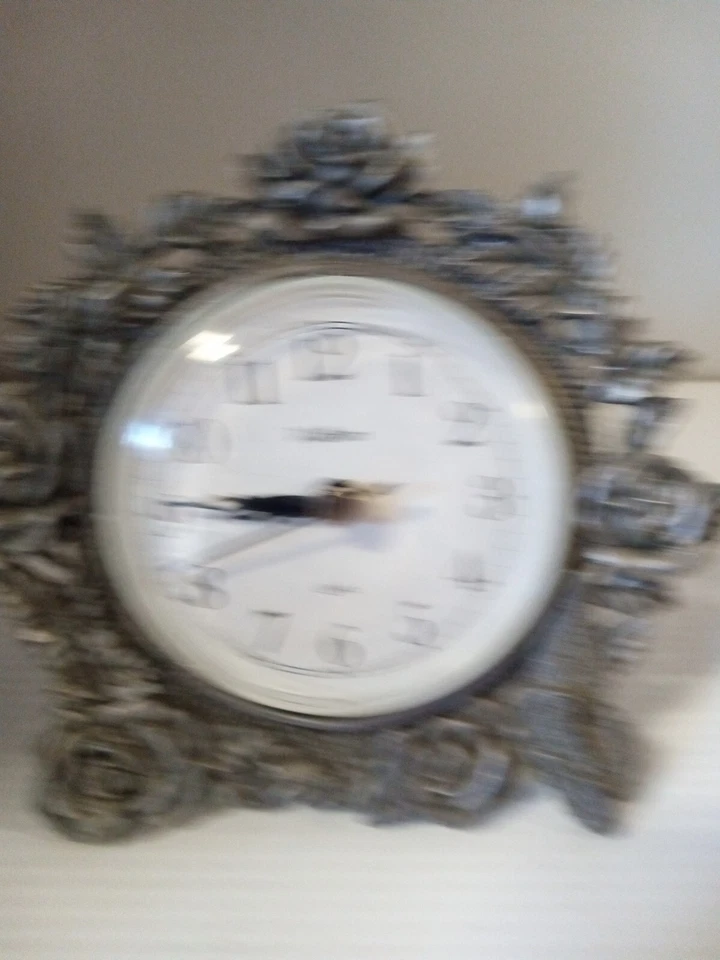 Reloj de escritorio Waltham metal rosa y mariposa ~ Trl7#70 Foto 3 de 4