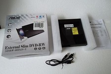 ASUS External Slim USB 2.0 DVD RW 8X 24X Drag-n-Burn 160ms SDRW-08D2S-U PC/Mac