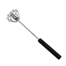 Semi-Automatic Egg Whisk - Stainless Steel Hand Push Beater