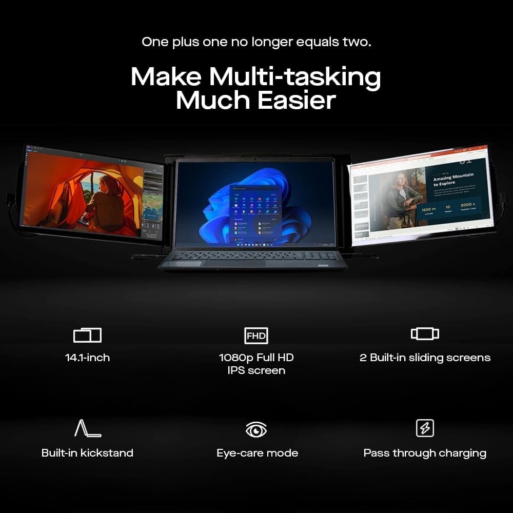 Mobile Pixels Trio Max Portable Monitor for Laptops, 14 