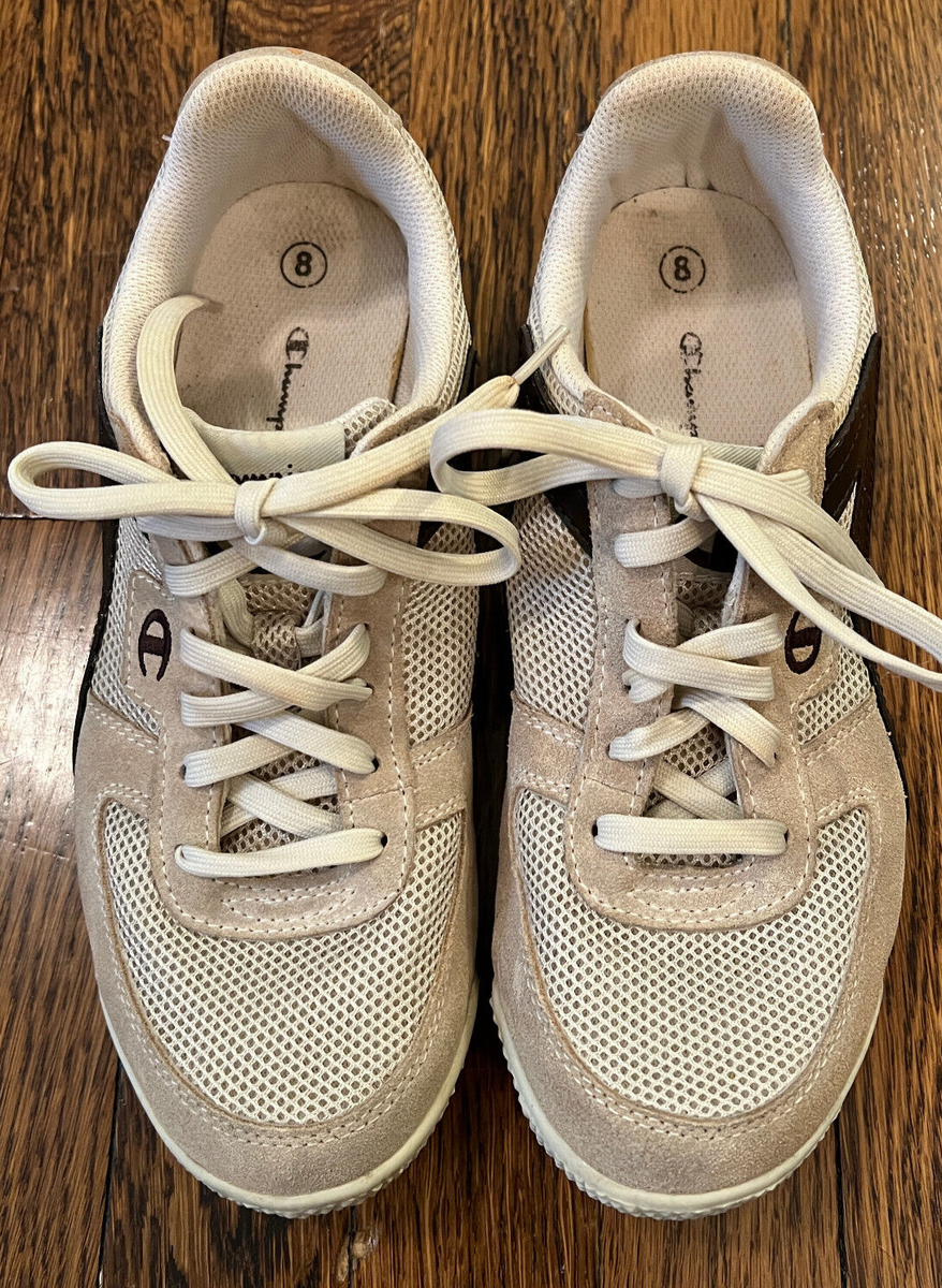 Vintage CHAMPION Tennis Shoes Beige Suede/Mesh Women's Size Vintage CHAMPION Tennis Shoes Beige Suede/Mesh Women's Size