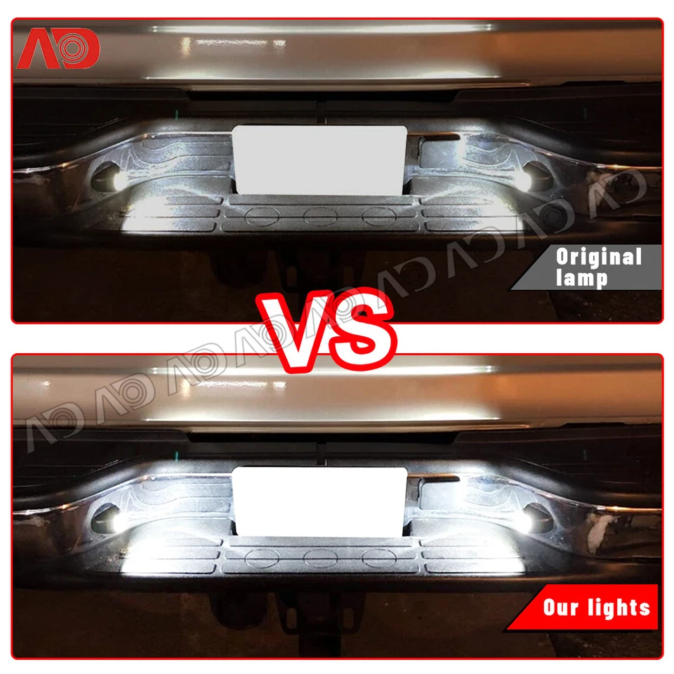 Luz LED de matrícula para GMC Yukon Sierra 1500 2500 Chevy Tahoe Silverado Foto 3 de 4