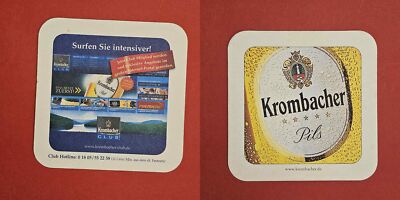 Krombacher Surfen Sie intensiver Brauerei Bierdeckel Coaster Beermat