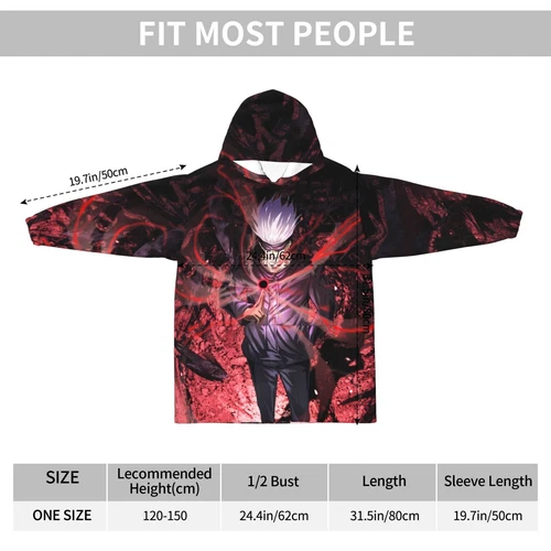 Jujutsu Satoru Gojo Oversized Blanket Hoodie