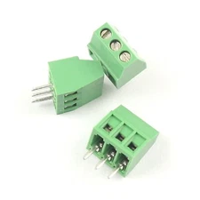 5Pcs 2.54mm 0.1" Universal 3 Pin 3 Poles PCB Screw Terminal Block Connector