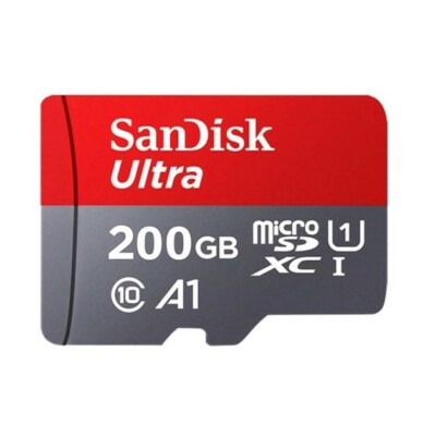  Neu SanDisk Ultra microSDXC UHSI 200GB Karte Class 10 98MB/s Mobile Speicherkarte