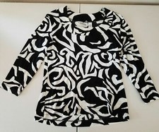 CHICOS TRAVELERS scoop neck MADE IN USA BLOUSE TOP size 1