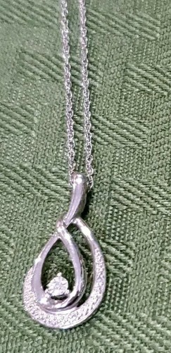 KAY JEWELERS WHITE SAPPHIRE TEARDROP 