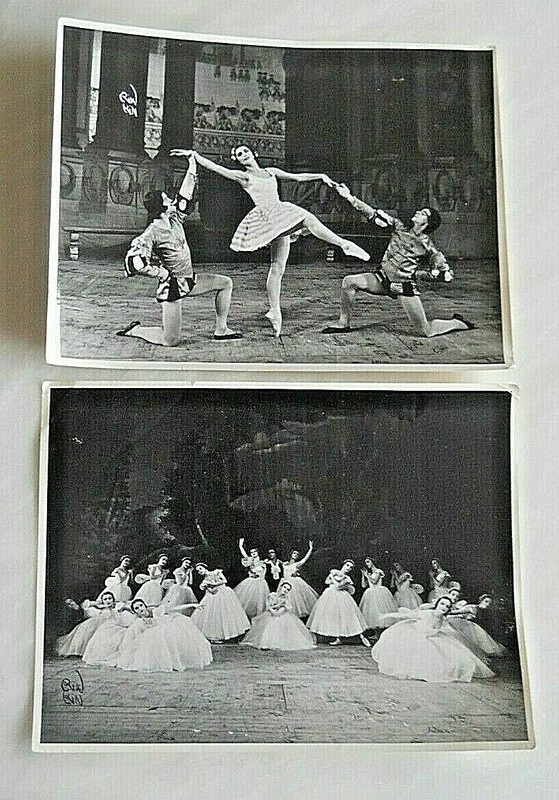 2 Vtg Stage Dancers Ballet Photos Riwkin Studio Stockholm Anna Riwkin Signed