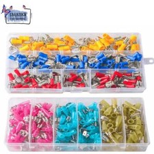 140PCS 22-10 AWG Piggy Back Spade Quick Splice Crimp Connector Terminal Kit