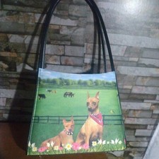 Women Shoulder Tote Bag Handbag Dog Theme