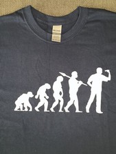 New Evolution of Darts Pints Pub Beer Pool Player T Shirt Adult 2 XL Navy