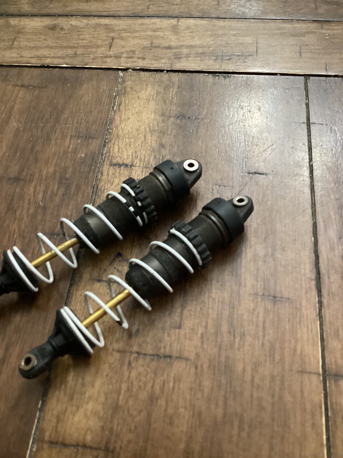 (2) Traxxas 4x4 Slash LCG Ultimate GTR Black Aluminum Shocks Rear Long
