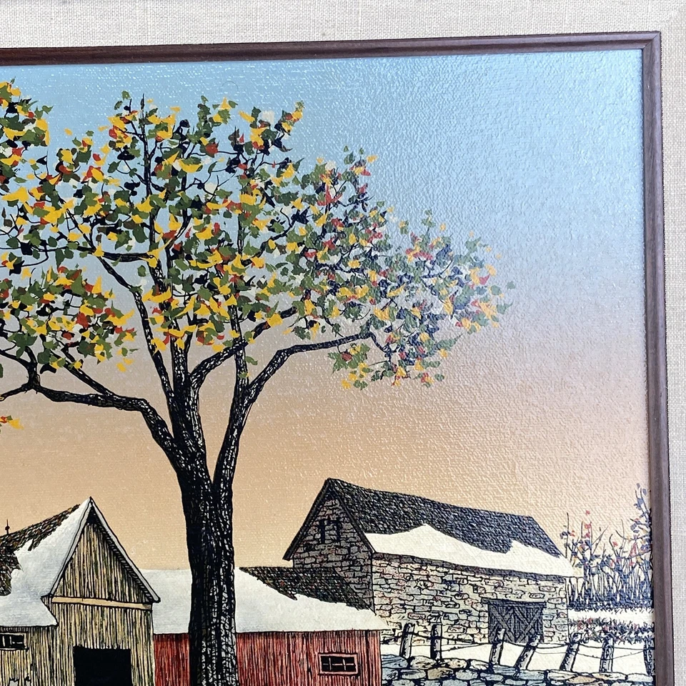 H. HARGROVE Original Oil Painting on Canvas Ducks Pond signed 30"x 26.5" framed - Image 4 of 4