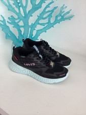 NUEVO Zapatillas Levis Para Mujer Negras y Azules Trail Running Informales Zapatos 6.5