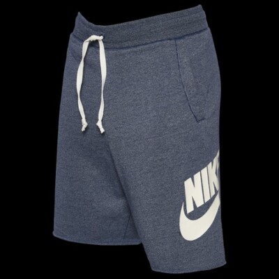 $55 Nike Air Sportswear Alumni French Terry Shorts Blue Void