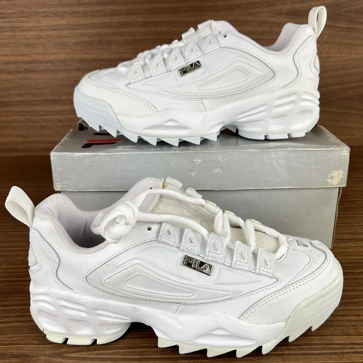 grøntsager Woods praktiseret Vintage Fila Disruptor III White/Fog/Silver Men's Shoes Size 6.5 | eBay