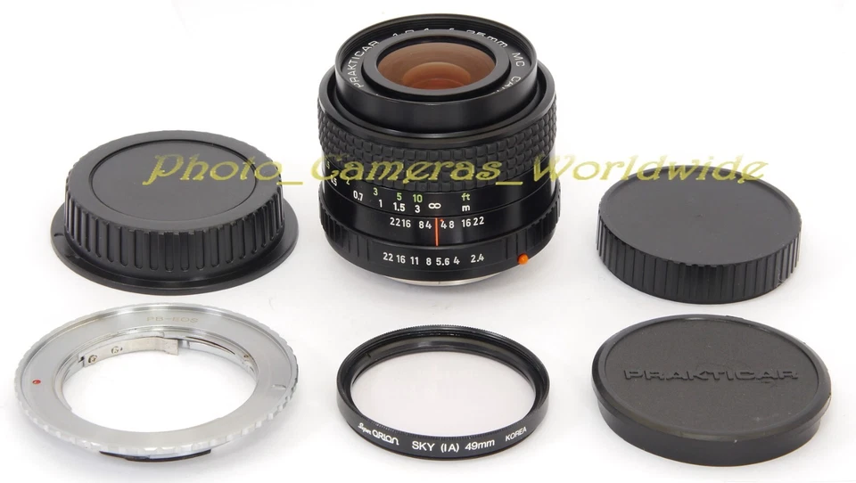 Lente Carl ZEISS Jena Praxis Flektogon 1:2,4 f=35 mm - Praxis PB + Canon EOS Foto 2 de 4