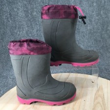 Kamik Snow Boots Children 2 Snobuster Grey Mid-Calf Pull On Waterproof Comfort
