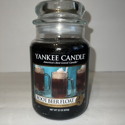 RARE Yankee Candle ROOT BEER FLOAT 22oz Large Jar Candle RETIRED VHTF COLLECTORS
