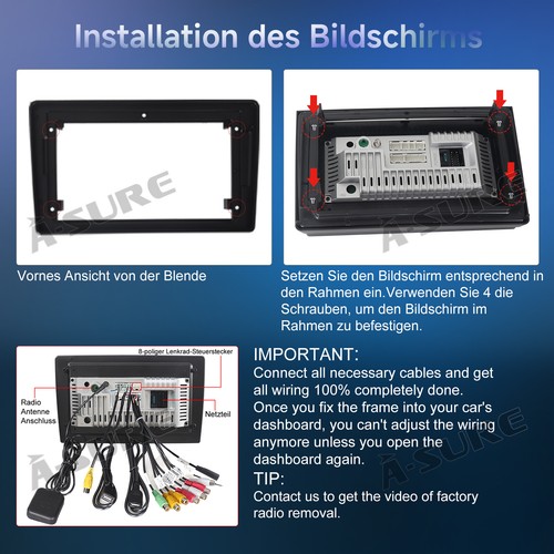 64G Android 14 Autoradio Carplay GPS Navi Kam Für Audi A4 8E 8H B6 B7 2000-2009 - Bild 14 von 16
