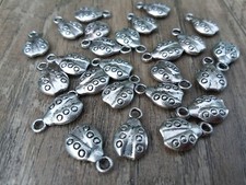 25 pc. Ladybug Charms Antique Silver 15mm Bugs DIY Jewelry or Crafts New