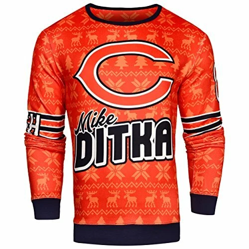football Men's Chicago Mike Ditka #89 Retired Player Ugly Sweater, Gift For Fan, Christmas Gift